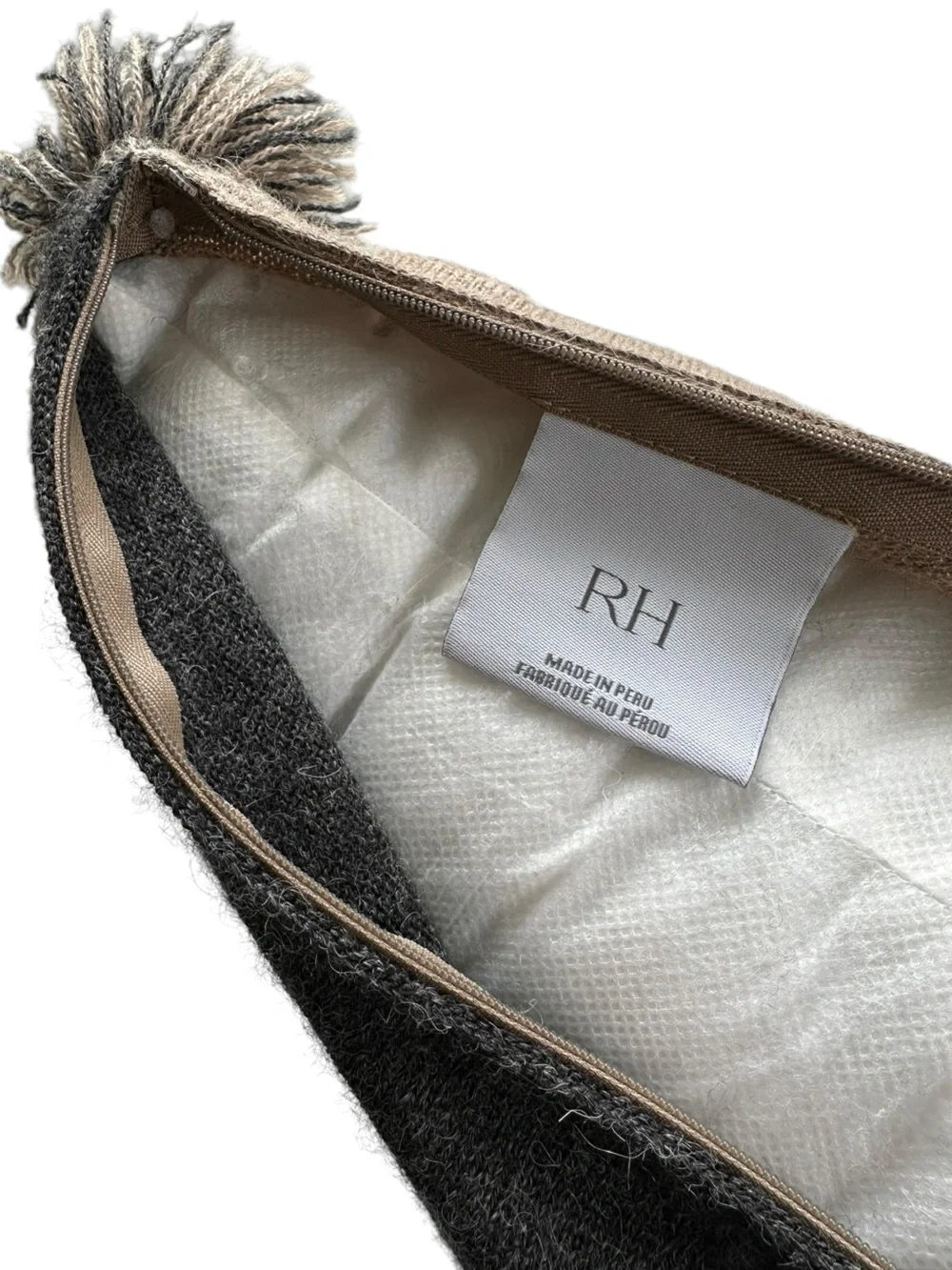 Restoration Hardware • Alpaca Pom Pom Double Sided Lumbar Pillow